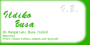 ildiko busa business card