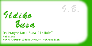 ildiko busa business card